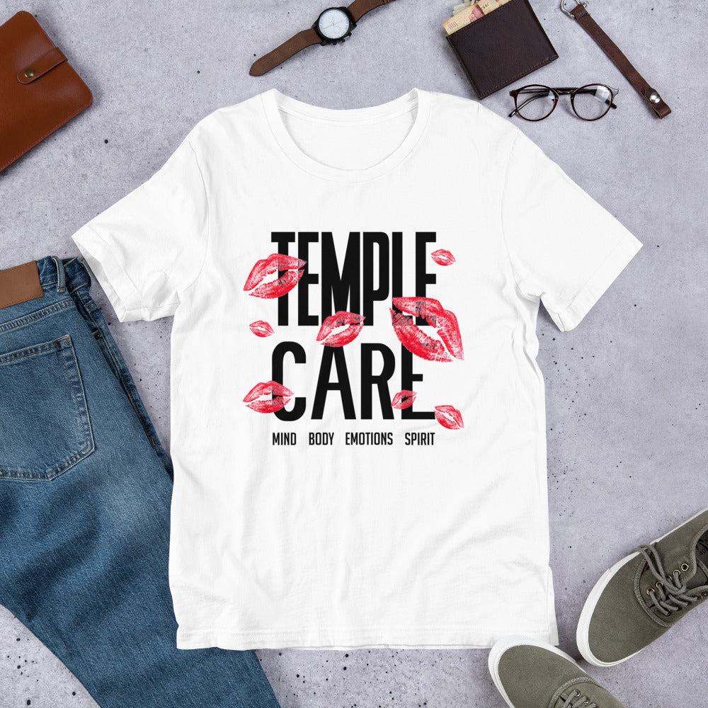 Kissed Temple Care Short-Sleeve Unisex T-Shirt