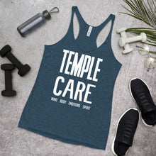 Load image into Gallery viewer, Multiple Color Options, Temple Care Women&#39;s Racerback Tank with All White Letters
